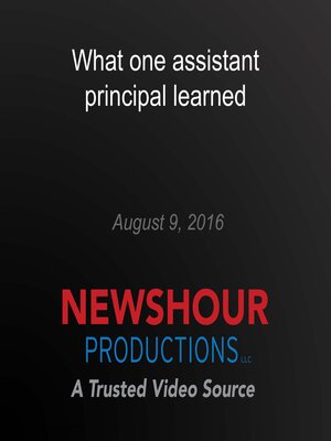 cover image of What one assistant principal learned